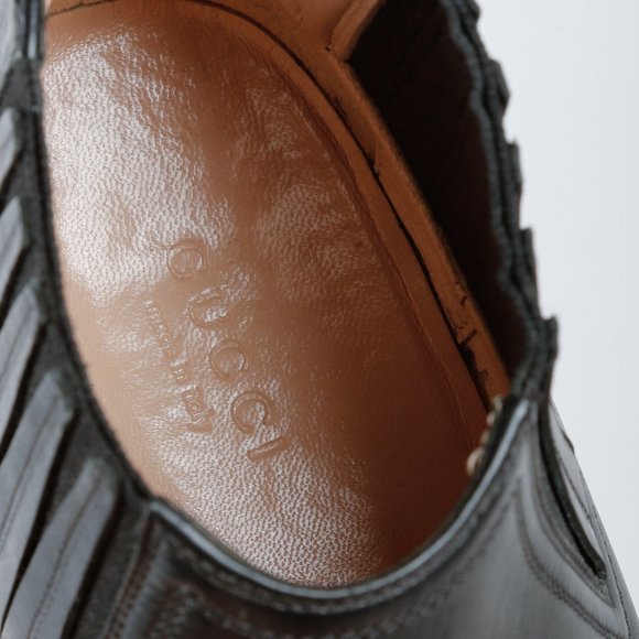 SOLD Gucci G Brogue Leather Ankle Boots - Picture 10 of 12